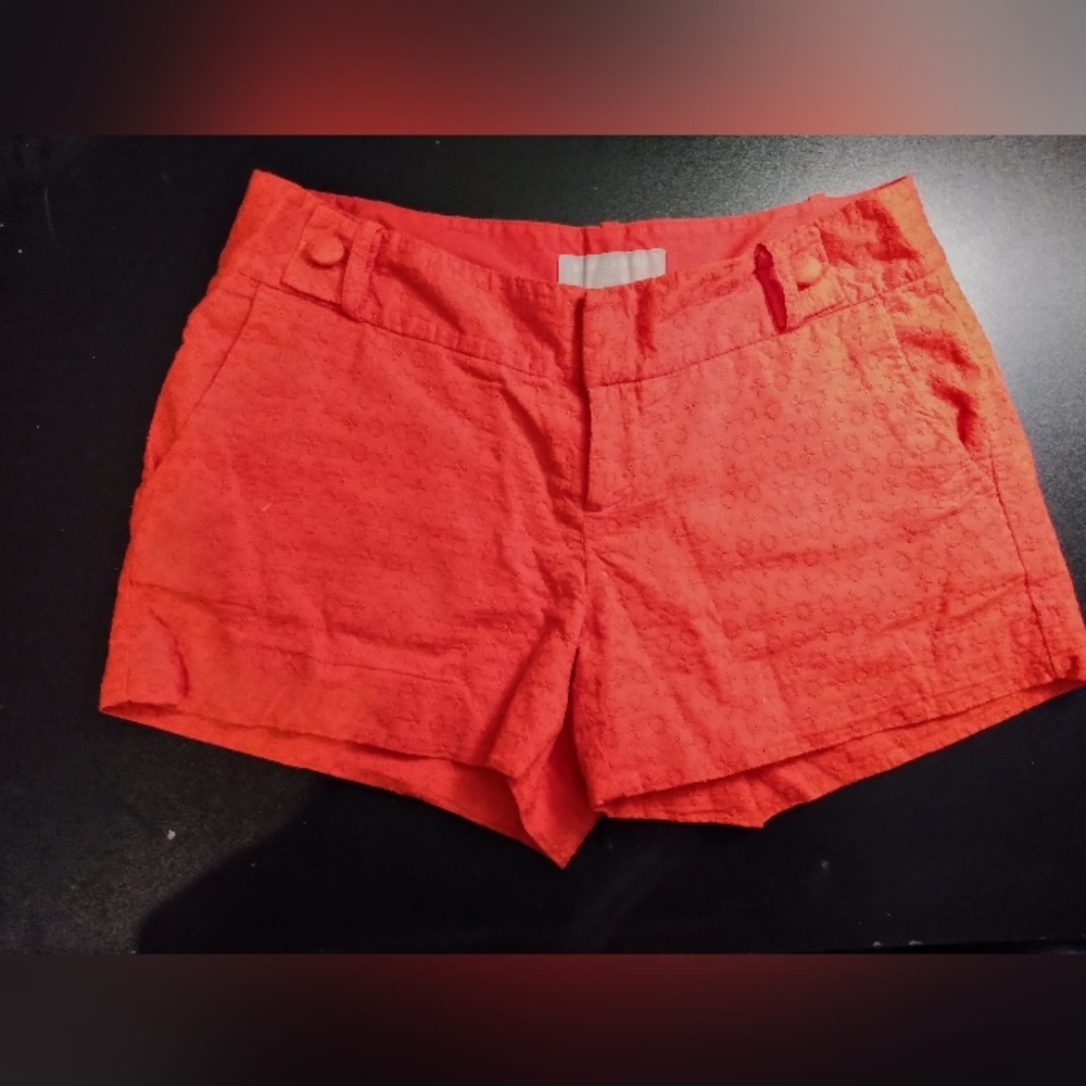 Banana Republic Women's Orange Embroidered Size 0 Shorts